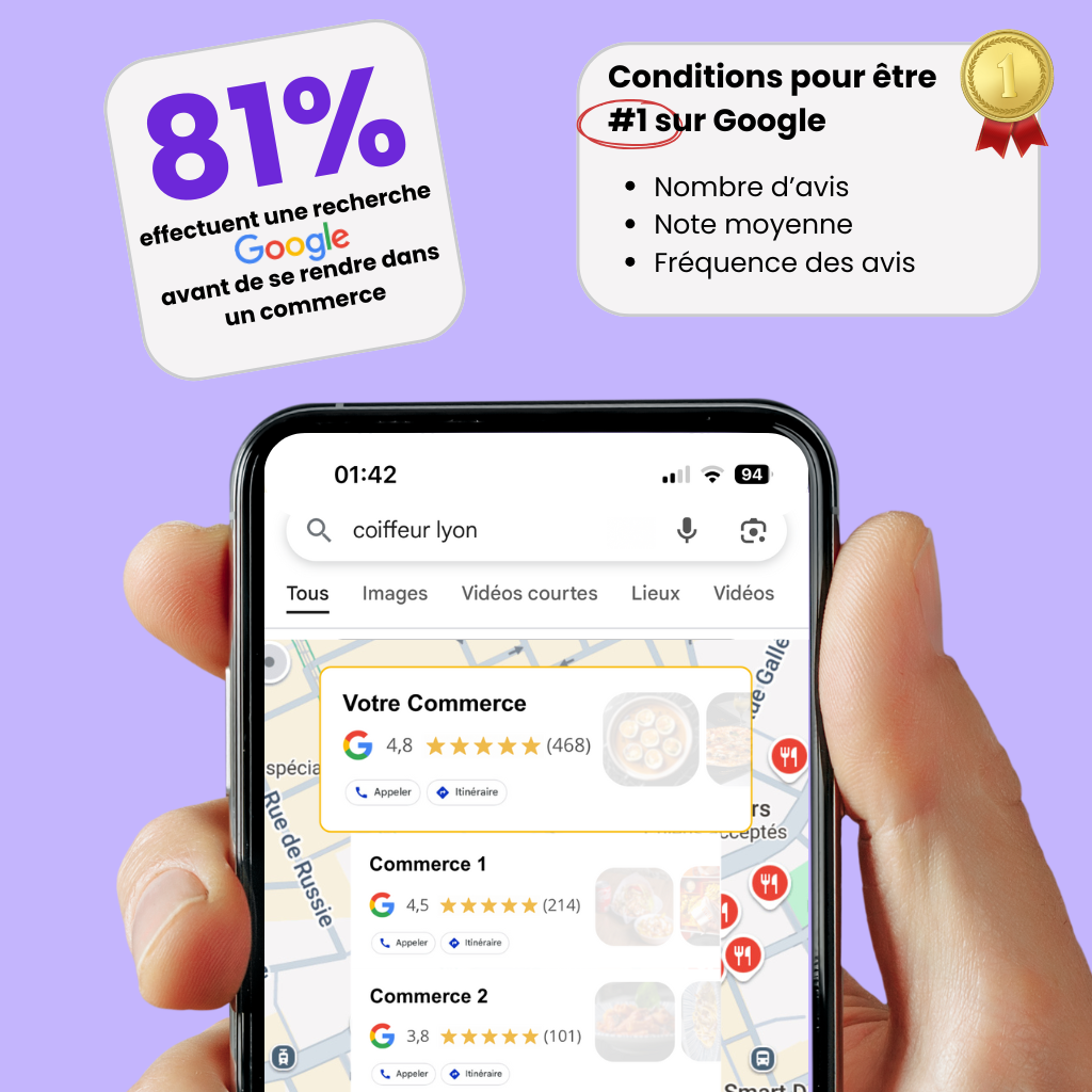 Plaque d'avis Google