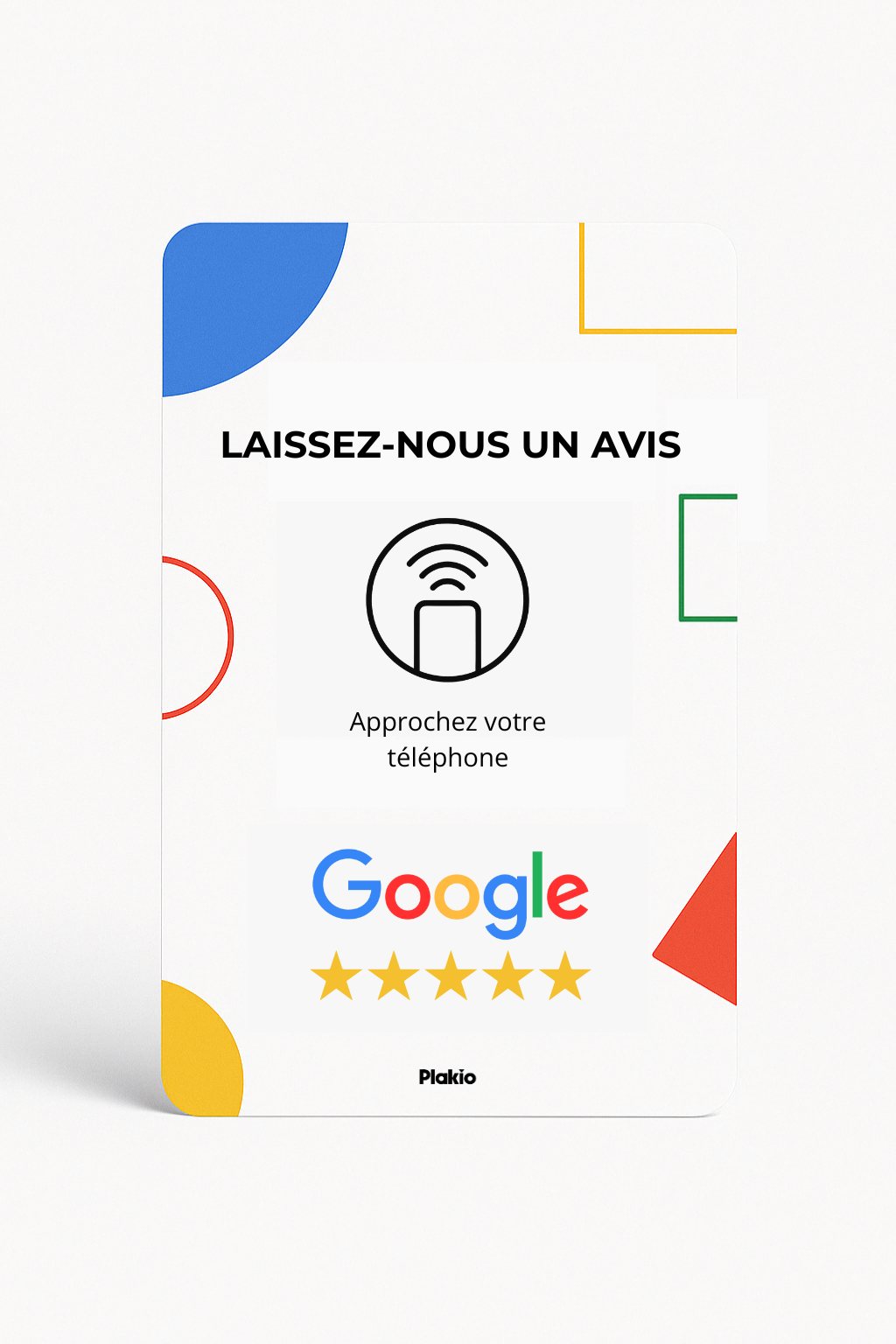 Carte d'avis Google